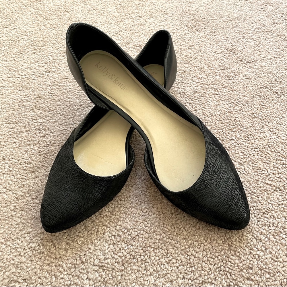 Faux Snakeskin Flats